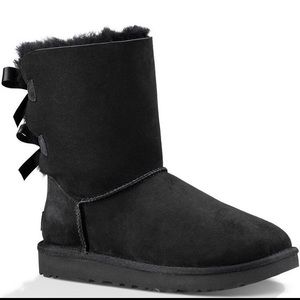 Ugg Black Bailey Bow 8